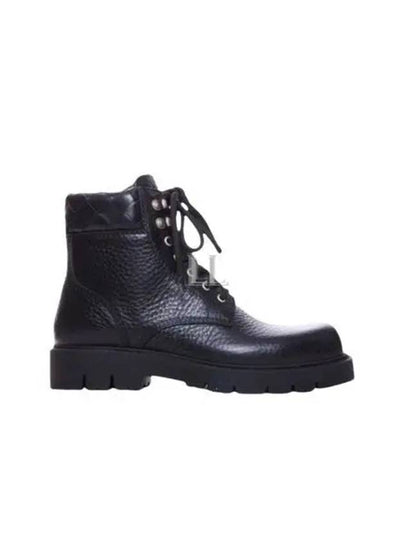 Haddock Leather Combat Boots Black - BOTTEGA VENETA - BALAAN 2