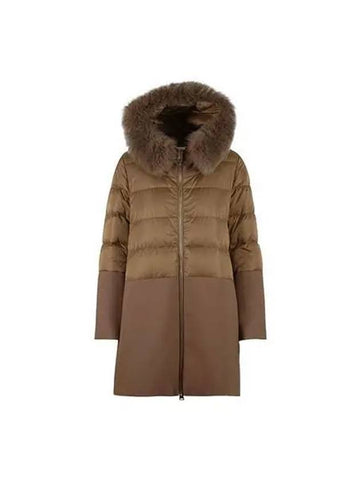 Herno Down Mix Coat Beige PI1290D12170 - HERNO - BALAAN 1