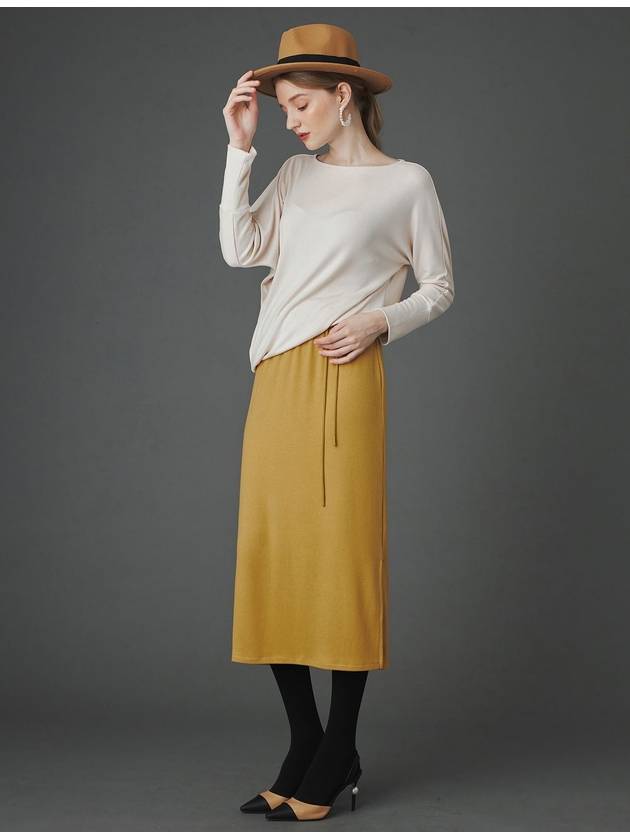 Karina draping knit dress mustard - DE PERI MERA - BALAAN 1