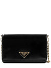 Triangle logo cross bag black - PRADA - BALAAN 2