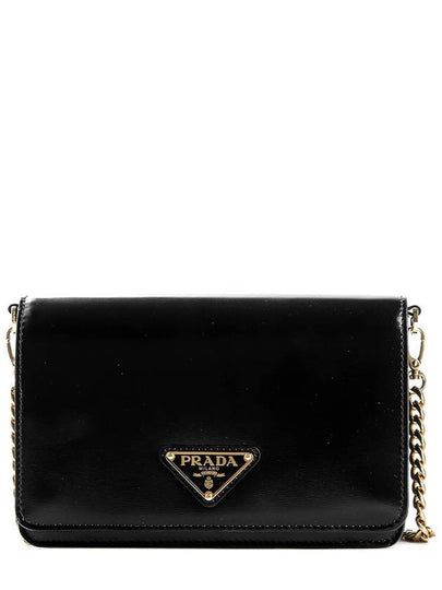 Triangle Logo Shoulder Bag Black - PRADA - BALAAN 2