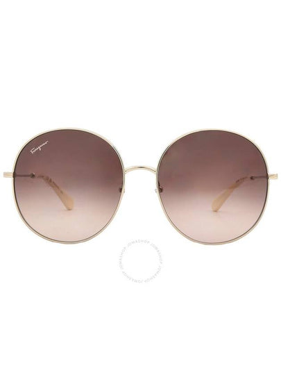 Eyewear Round Metal Sunglasses Brown - SALVATORE FERRAGAMO - BALAAN 2