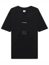 Jersey Reverse Print Short Sleeve T-Shirt Black - CP COMPANY - BALAAN 2