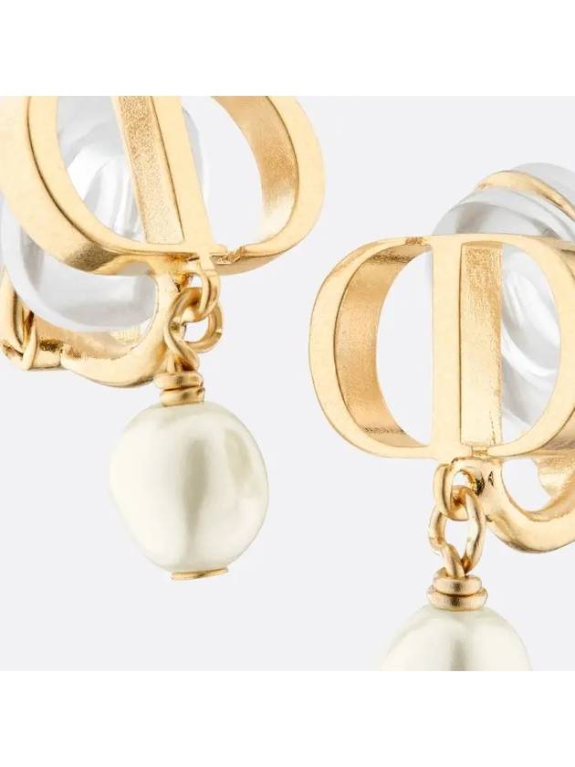 Petit CD Clip On Pearl Earrings Gold - DIOR - BALAAN 5