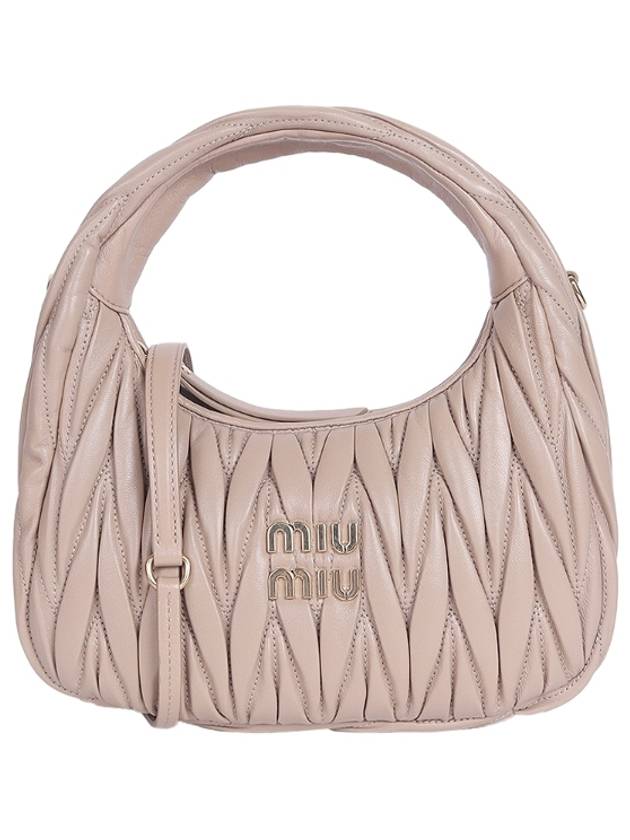 Wander Materasse Nappa Leather Mini Hobo Tote Bag Beige - MIU MIU - BALAAN 3