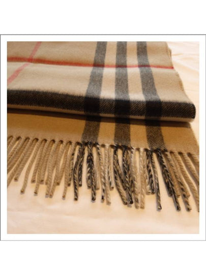 Reversible Check Cashmere Scarf Archive Beige - BURBERRY - BALAAN 2