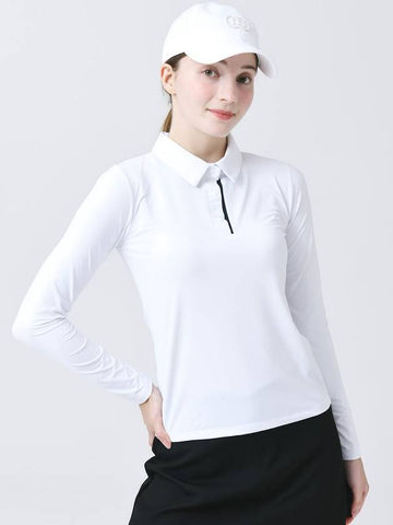 Cool Function Cold Material Shirt Collar White T-shirt DO3242TS001 1 - DOYOUKNOWMC GOLF WEAR - BALAAN 1