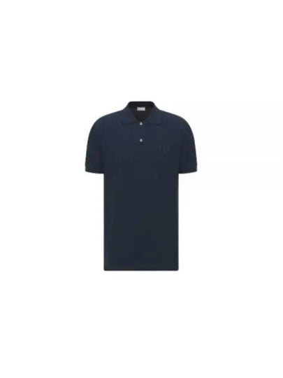 CD Icon Cotton Polo Shirt Navy - DIOR - BALAAN 2