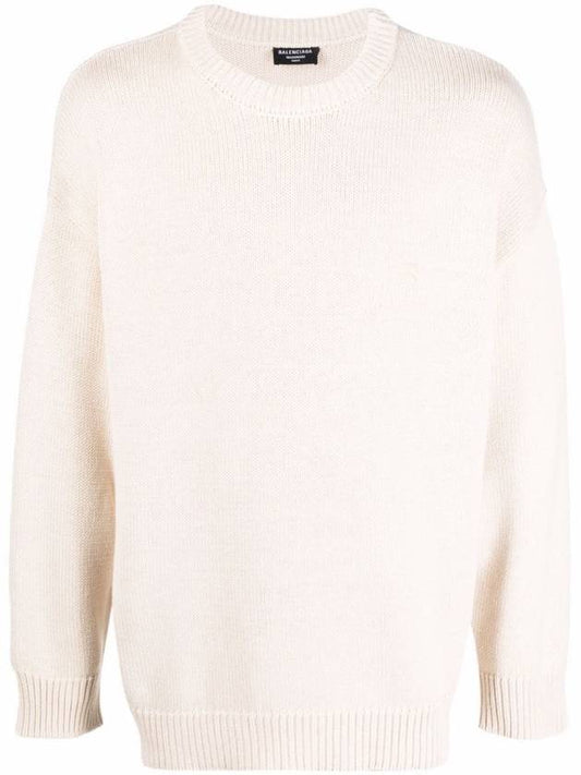 Cotton Polyester Knit Top Ivory - BALENCIAGA - BALAAN 2