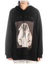 Lillo Graphic Print Cotton Hoodie Black - MAX MARA - BALAAN 2