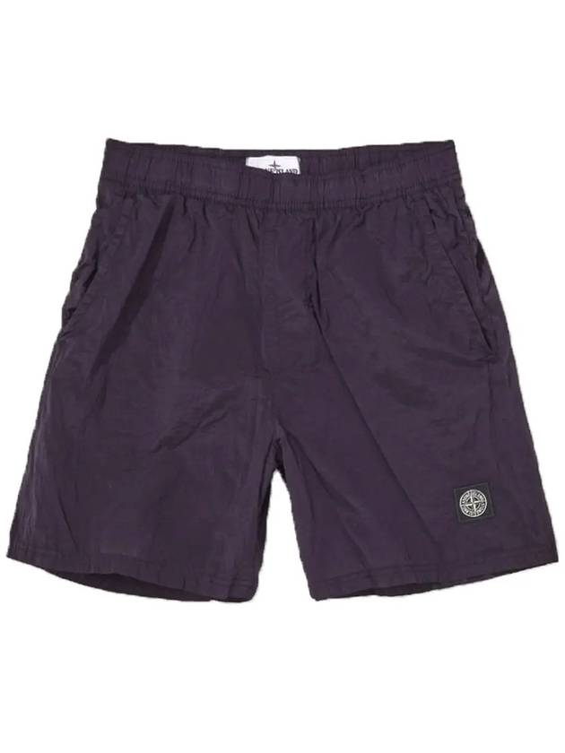 Men's Logo Patch Nylon Swim Shorts Purple - STONE ISLAND - BALAAN 3