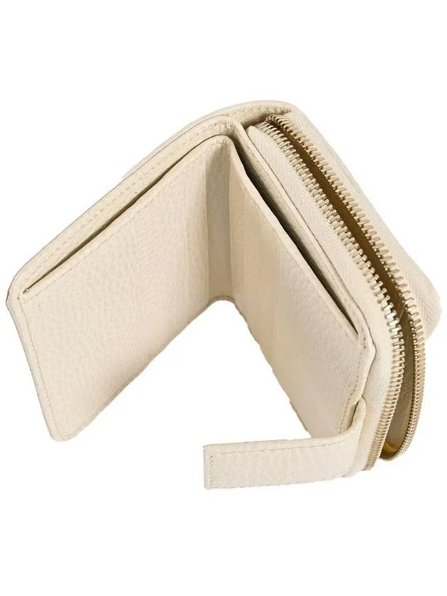 GG Zipper Medium Canvas Half Wallet White Beige - GUCCI - BALAAN 4