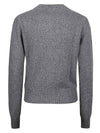 Embroidered Heart Logo Cashmere Cardigan Heather Grey - AMI - BALAAN 3