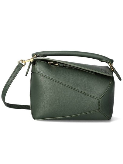 Mini Puzzle Classic Calfskin Tote Bag Bottle Green - LOEWE - BALAAN 2