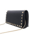 Women s Valentino RW2P0372BOL Black Calfskin Gold Rockstud Chain Cross Bag gt 2WAY Gangbuk used luxury goods - VALENTINO - BALAAN 6