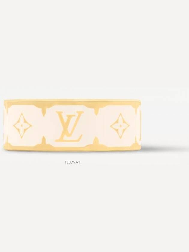 Nanogram Enamel Ring White M1565M - LOUIS VUITTON - BALAAN 3