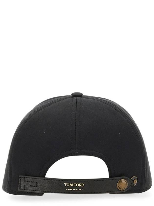 Embroidered Logo Ball Cap Black - TOM FORD - BALAAN 6