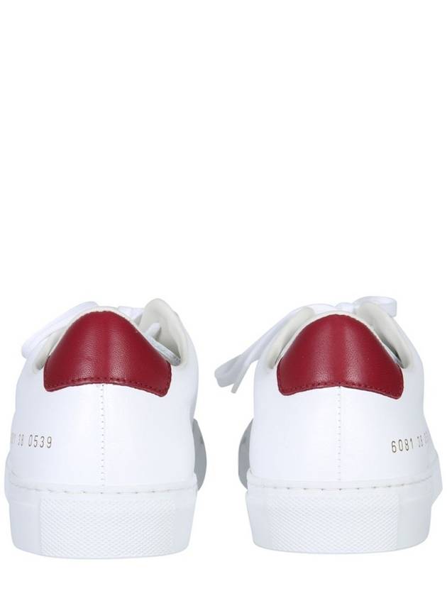 Retro Red Tab Low Top Sneakers White - COMMON PROJECTS - BALAAN 4