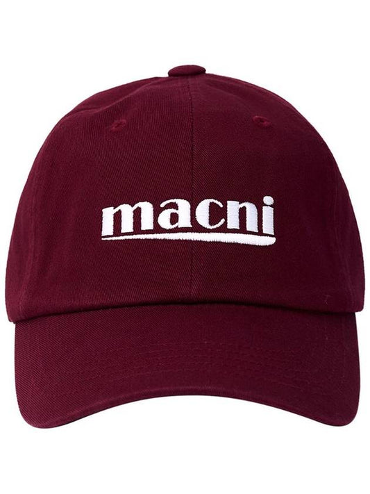 SIGNATURE LOGO BALL CAP BURGUNDY - MACNI - BALAAN 1