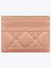 Caro 5-Slot Supple Cannage Calfskin Card Wallet Rose Des Vent - DIOR - BALAAN 4