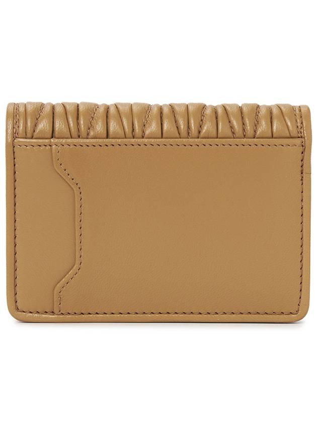 Matelasse Nappa Leather Card Wallet Brown - MIU MIU - BALAAN 3