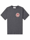 Heart Logo Patch Short Sleeve T-Shirt Grey - AMI - BALAAN 2