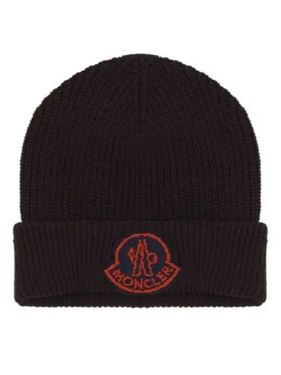 Wool Beanie Brown - MONCLER - BALAAN 2