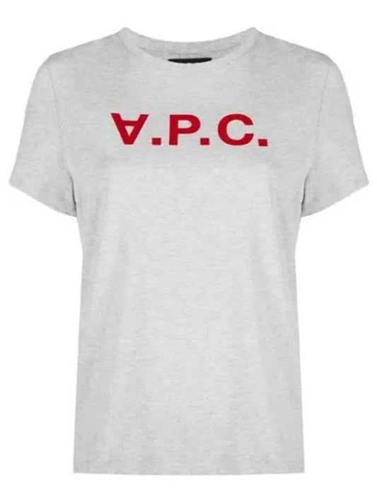 VPC Red Logo Cotton Short Sleeve T-Shirt Grey - A.P.C. - BALAAN 2