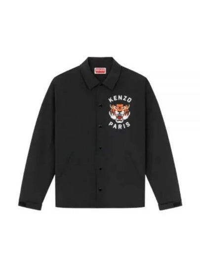 Lucky Tiger Quilted Coach Jacket Black - KENZO - BALAAN 2