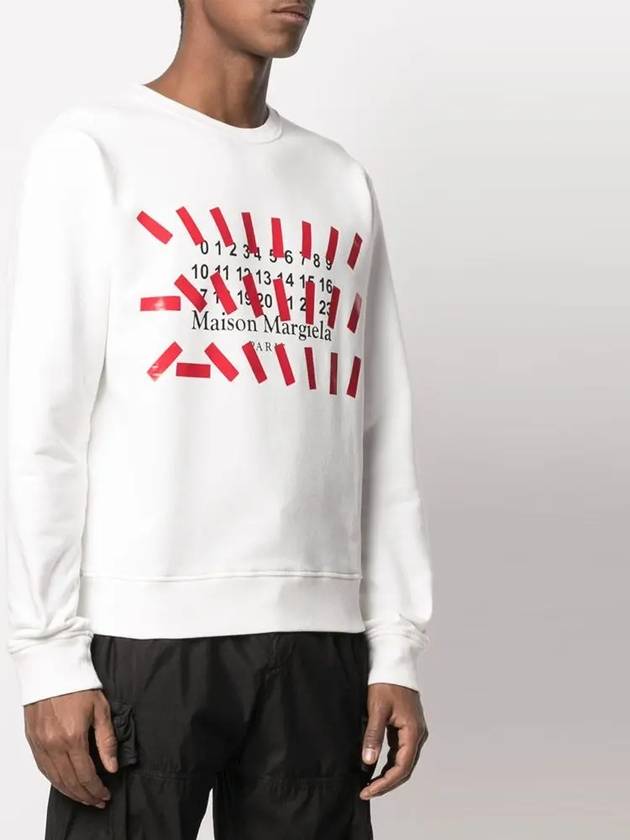 Numbering Graphic Logo Cotton Sweatshirt White - MAISON MARGIELA - BALAAN 4