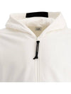 Diagonal Raised Fleece Hooded Jacket White - CP COMPANY - BALAAN 4