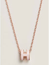 Mini Pop H Pendant Rose Gold Rose Dragee - HERMES - BALAAN 2