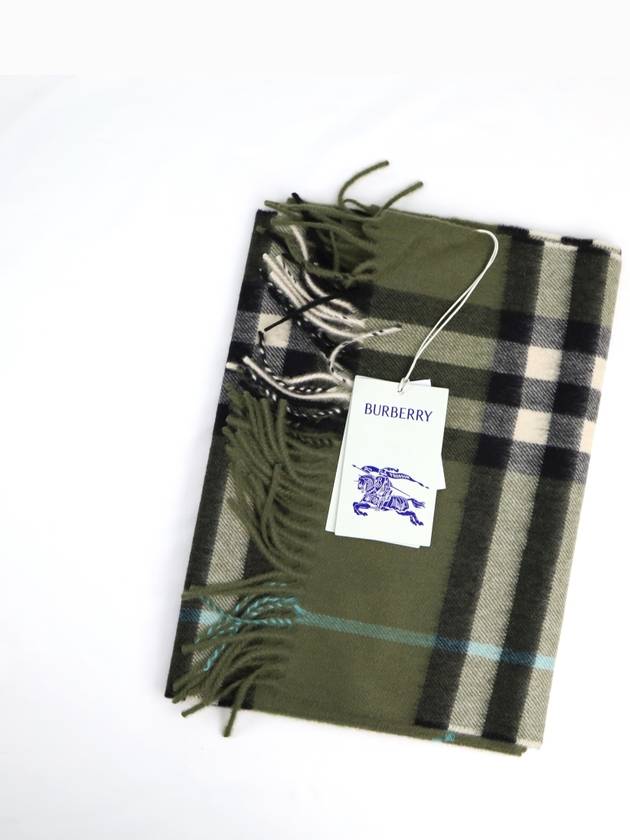 Check Cashmere Scarf Shrub - BURBERRY - BALAAN 7