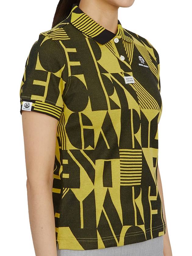 Dialogue Jacquard Polo Yellow - HORN GARMENT - BALAAN 4