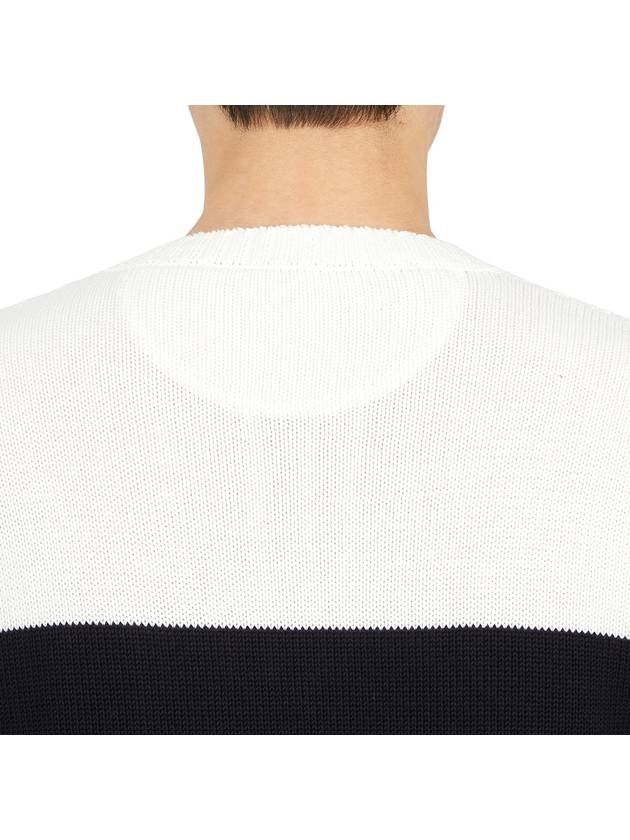 V Logo Bicolor Knit Top White Black - VALENTINO - BALAAN 8