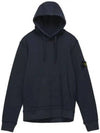 Wappen Patch Cotton Fleece Hoodie Marine Blue - STONE ISLAND - BALAAN 2