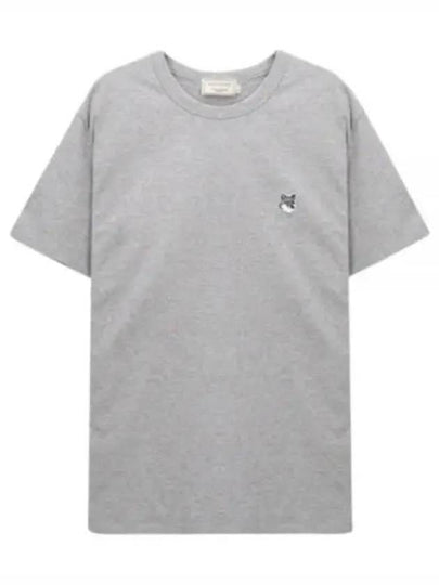 Grey Fox Head Patch Classic Short Sleeve T-Shirt Light Blue - MAISON KITSUNE - BALAAN 2