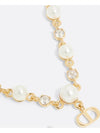 Petit CD Treasure Resin Pearl Necklace Gold - DIOR - BALAAN 3