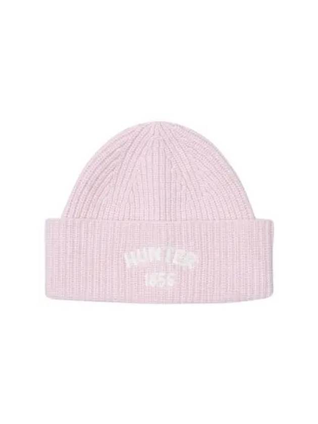 UNISEX Rib Knit Cashmere Beanie Pink HBW0006CHZPNK - HUNTER - BALAAN 1