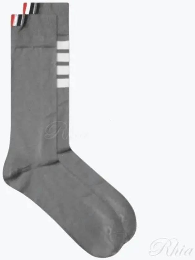 Men's Diagonal Light Weight Midi Socks Dark Grey - THOM BROWNE - BALAAN 2