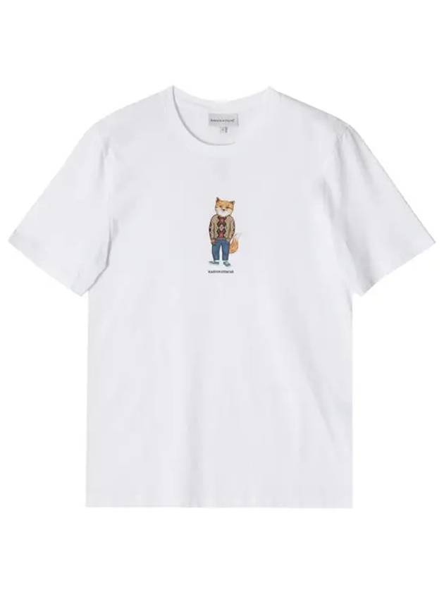 Dressed Fox Regular Short Sleeve T-Shirt White - MAISON KITSUNE - BALAAN 4