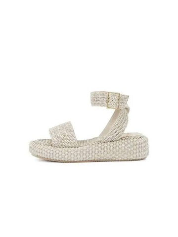 Women s Ankle Strap Straw Sandals Natural 270116 - EMPORIO ARMANI - BALAAN 1