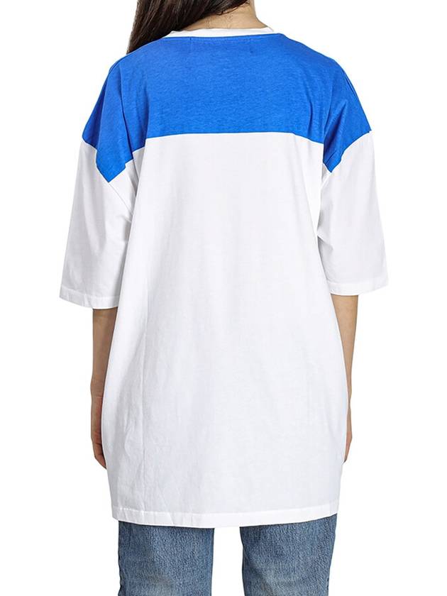 Filles A Papa Ladies White, Blue Jersey Oversized T-Shirt, Brand Size 1 - FILLES A PAPA - BALAAN 3