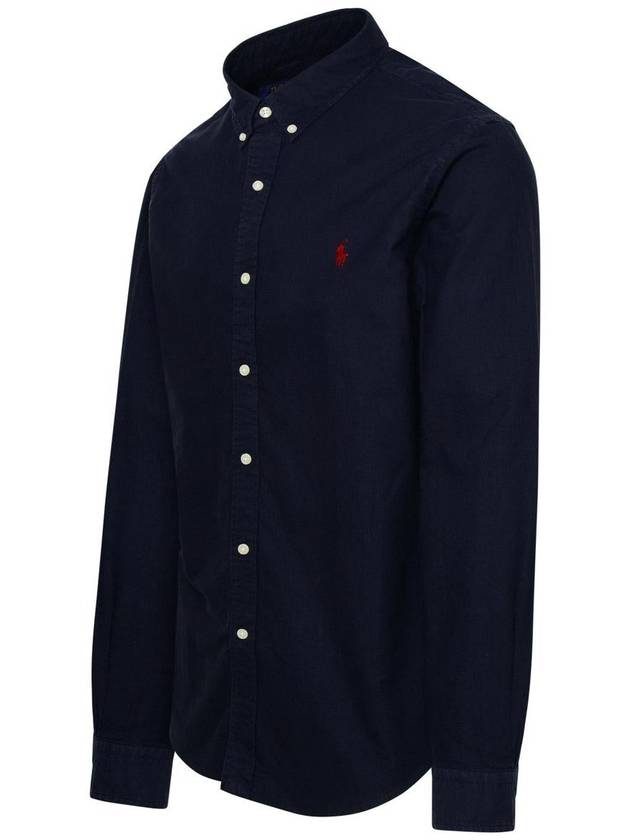 Men's Slim Fit Button Down Long Sleeve Shirt Navy - POLO RALPH LAUREN - BALAAN 3