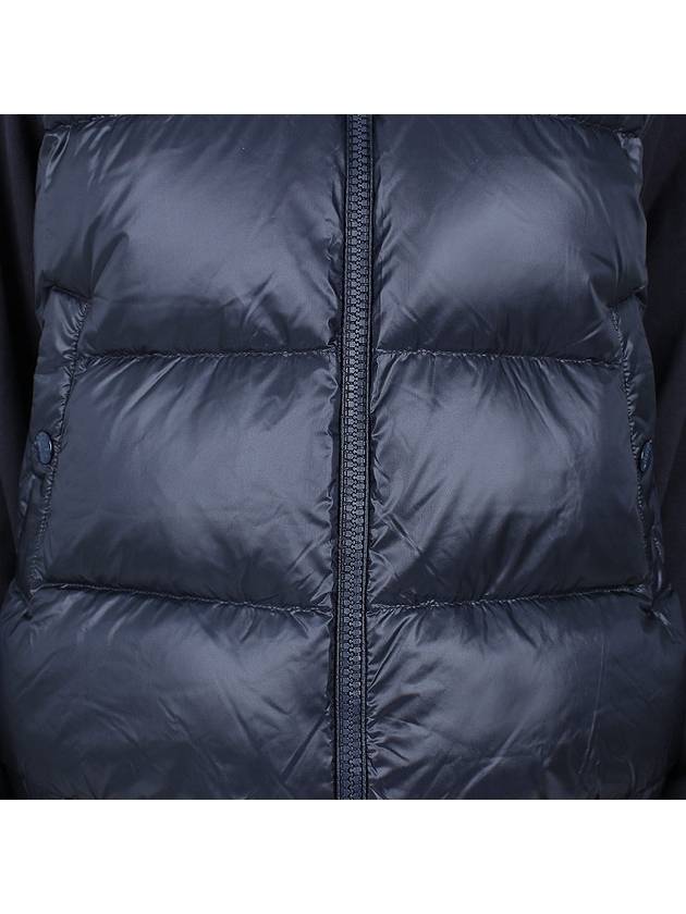 Logo Patch Knit Padded Zip-up Jacket Navy - MONCLER - BALAAN 9