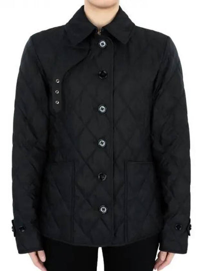 Diamond Quilted Thermoregulated Jacket Black - BURBERRY - BALAAN 2