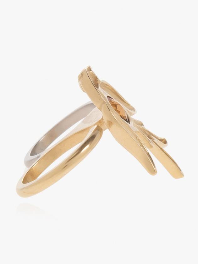 Maison Margiela Gold Silver Bird Double Ring - MAISON MARGIELA - BALAAN 3