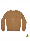 Play Men's Mini Red Heart Wappen Wool Cardigan P1 N080 3 Brown - COMME DES GARCONS - BALAAN 2