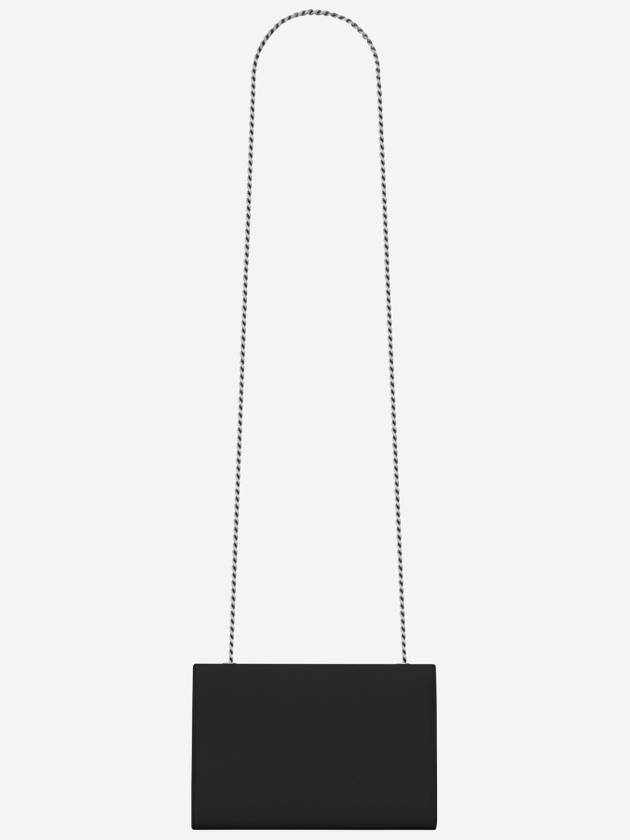 Kate Small Chain Bag In Grain de Poudre Leather Black - SAINT LAURENT - BALAAN 4