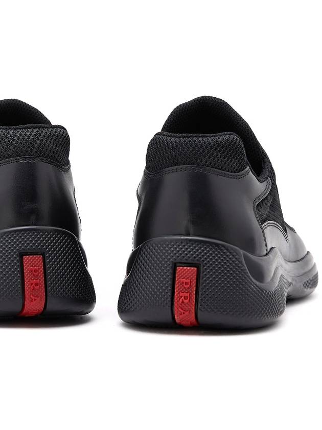 America's Cup Leather Low Top Sneakers Black - PRADA - BALAAN 9